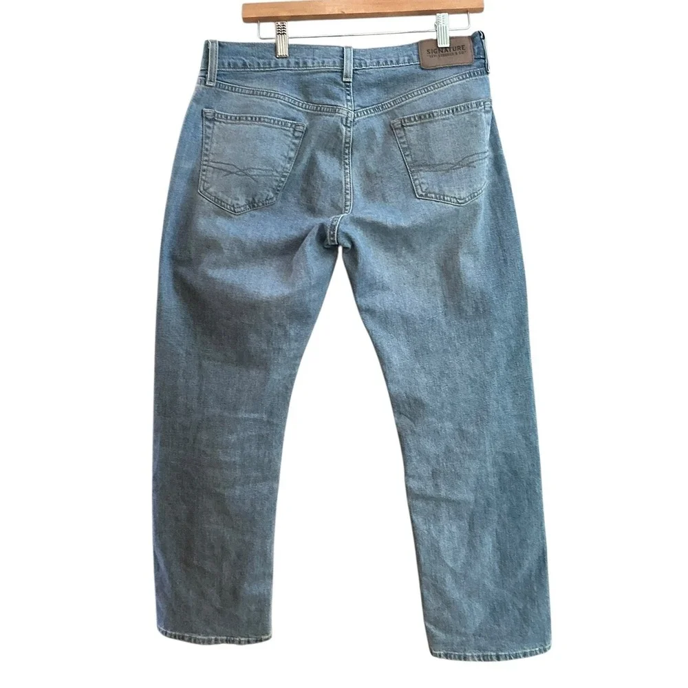 Levi's Signature S61 Relaxed Straight Denim Blue Jeans Men's 30 x‎ 30 (31X30)